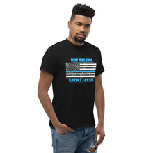 Load image into Gallery viewer, Blue Line Series, Get My Lawyer! BikerBeatdown Unisex classic tee