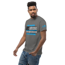 Load image into Gallery viewer, Blue Line Series, Get My Lawyer! BikerBeatdown Unisex classic tee