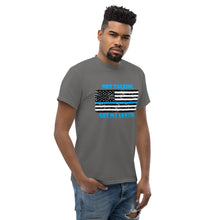 Load image into Gallery viewer, Blue Line Series, Get My Lawyer! BikerBeatdown Unisex classic tee