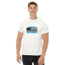 Load image into Gallery viewer, Blue Line Series, Come back with a warrant! BikerBeatdown Unisex classic tee Unisex classic tee