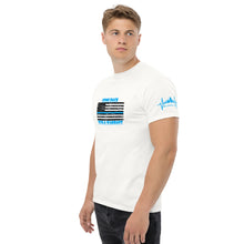 Load image into Gallery viewer, Blue Line Series, Come back with a warrant! BikerBeatdown Unisex classic tee Unisex classic tee