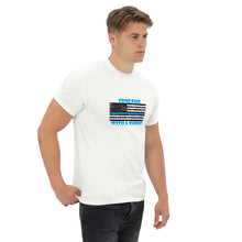 Load image into Gallery viewer, Blue Line Series, Come back with a warrant! BikerBeatdown Unisex classic tee Unisex classic tee