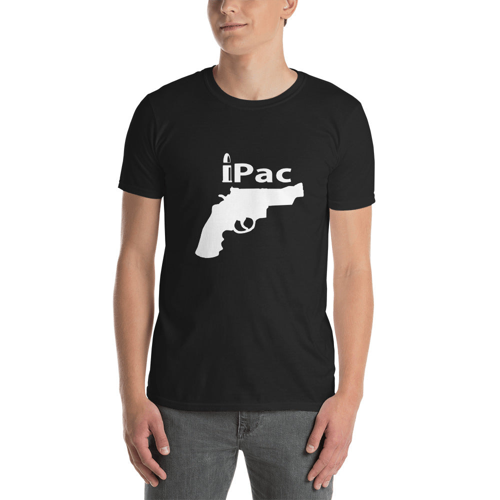 Magnum Revolver, BLK 'Pac', Short-Sleeve Unisex T-Shirt
