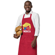 Load image into Gallery viewer, &#39;MERICA Cookout Apron! Organic cotton apron